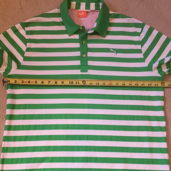 Puma Men’s Striped Collared Short Sleeve Polo Shirt size XL - Picture 15 of 16